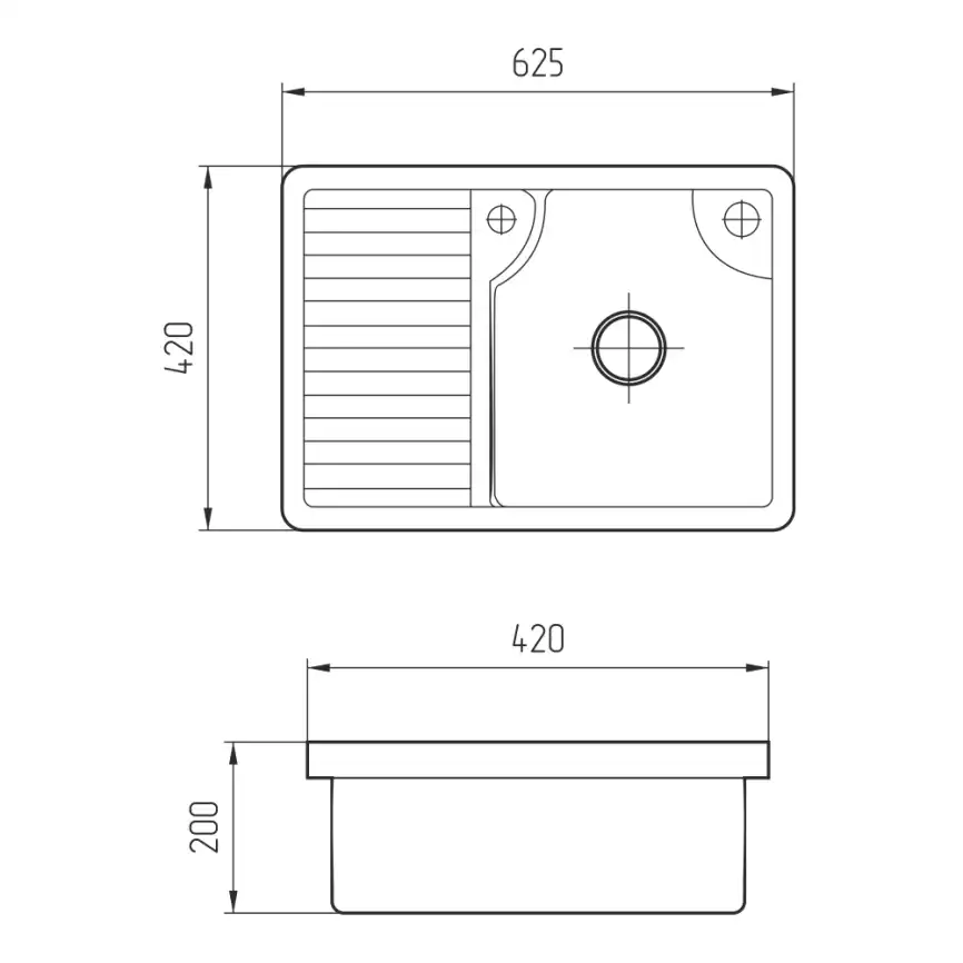 Раковина AVS 813-0220-62GW 62,5x42 хозяйственная для постирочной фото 2