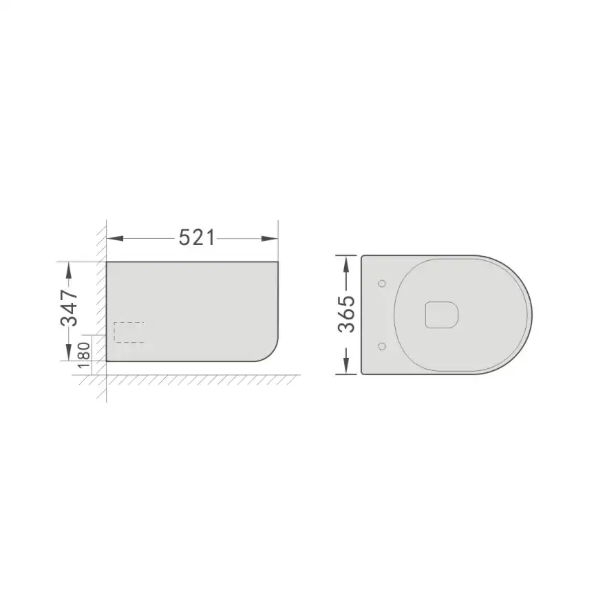 Унитаз подвесной Grossman Thin Rim GR-5602S безободковый, Белый глянцевый, с тонкой крышкой,микролифт фото 7