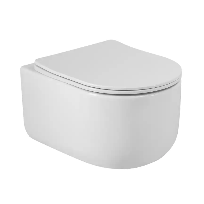 Подвесной унитаз BelBagno SOFT-TOR BB084CH-TOR/SC, безободковый, смыв торнадо с сиденьем микролифт, Белый фото 1