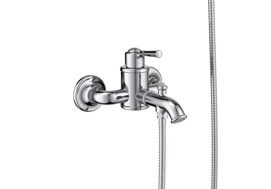 Смеситель для ванны Aquatek Классик AQ1549CR, однорычажный, с коротким изливом, Хром фото 1