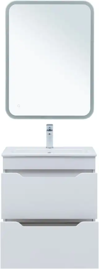 Тумба под раковину Aquanet Практика 60 белый глянец, 347963 фото 8