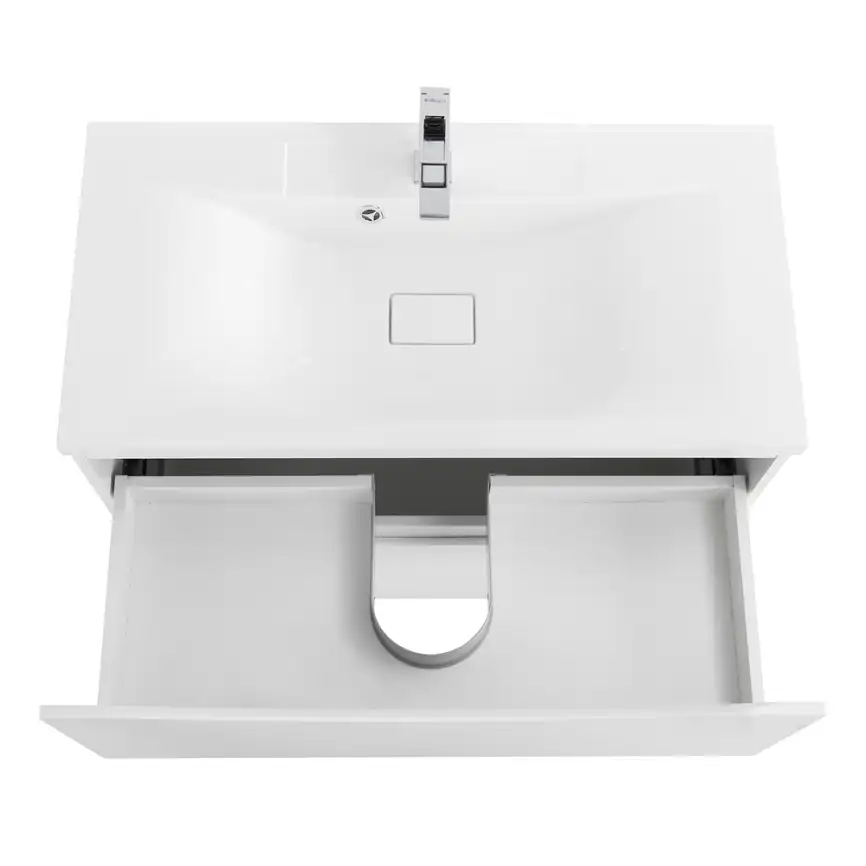 Тумба под раковину BelBagno MARINO-800-2C-PIA-BL-P напольная Bianco Lucido фото 6