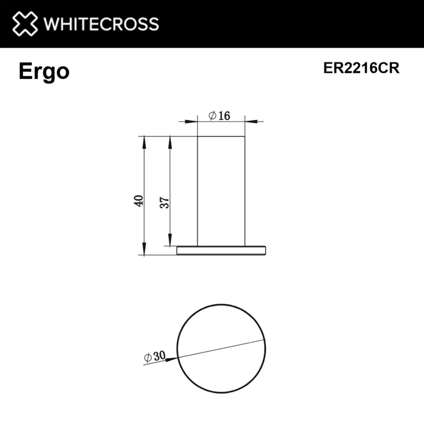 Крючок Whitecross ERGO chrome, ER2216CR, Хром фото 2