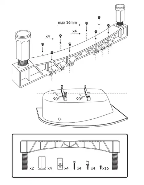 Ножки для ванн EXCELLENT / WHITECROSS NWT-50 фото 4