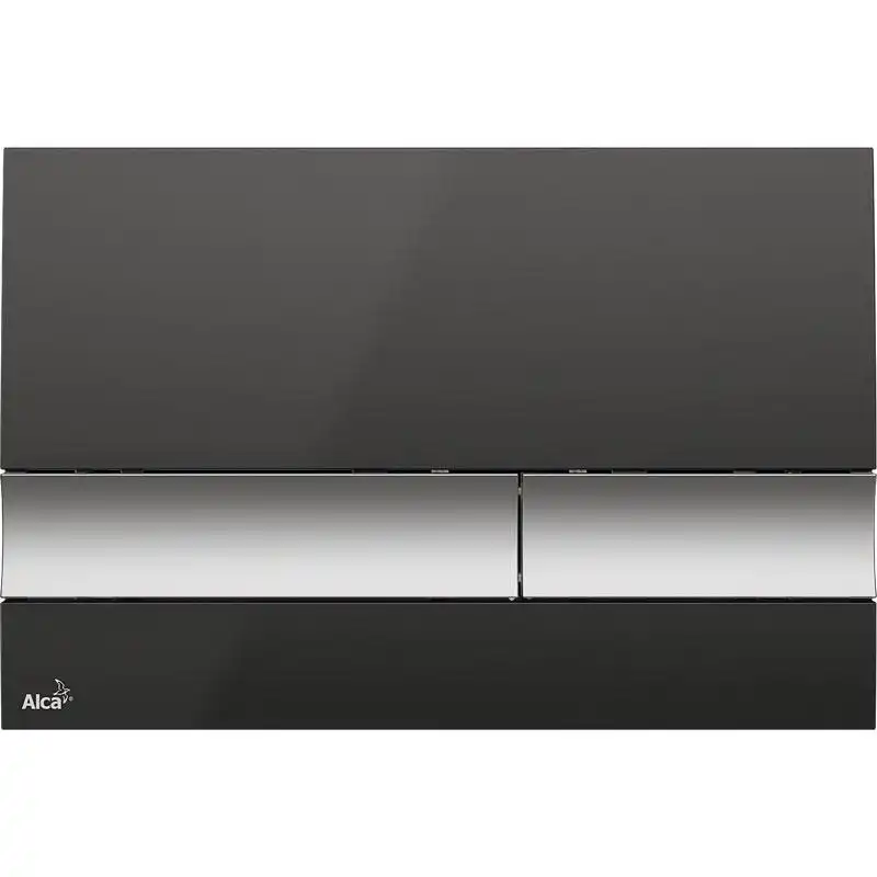Кнопка смыва Alcaplast M1728-2 Черный / Хром матовый фото 1