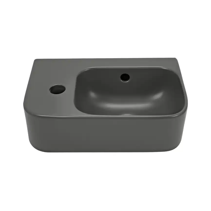 Рукомойник AVS Грэйс 37x25 R, темно-серый матовый фото 2
