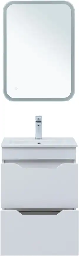 Тумба под раковину Aquanet Практика 50 белый матовый (2 ящика) 330455 фото 8