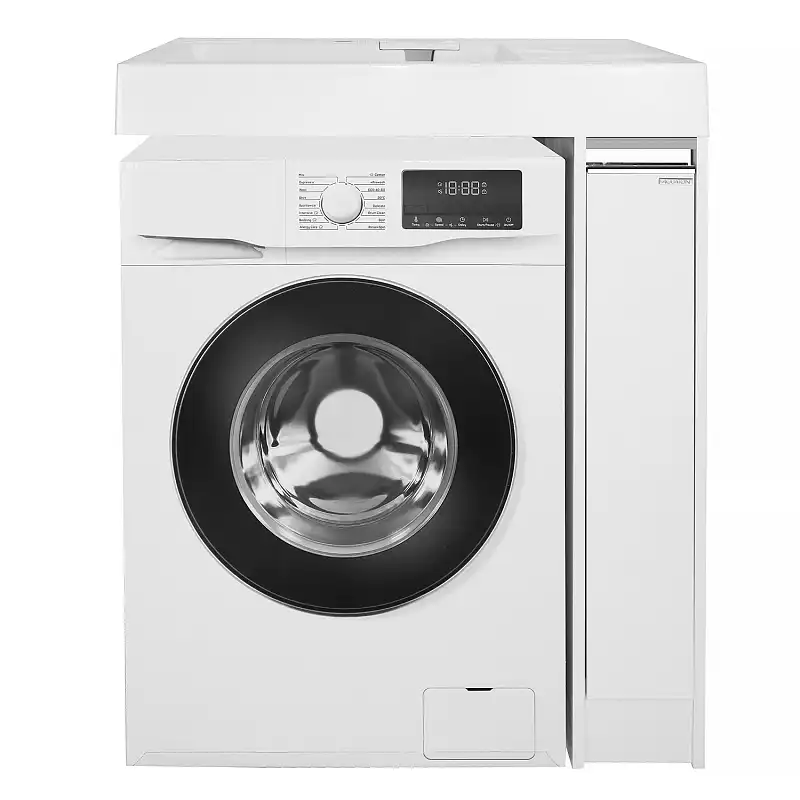 Раковина Azario Ritsa 80х50 над стиральной машиной, из литьевого мрамора, Белая, CS00093810 фото 3