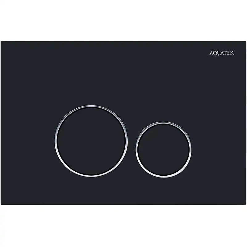 Панель смыва Aquatek Черная матовая ободок хром (клавиши круглые) KDI-0000020 фото 1