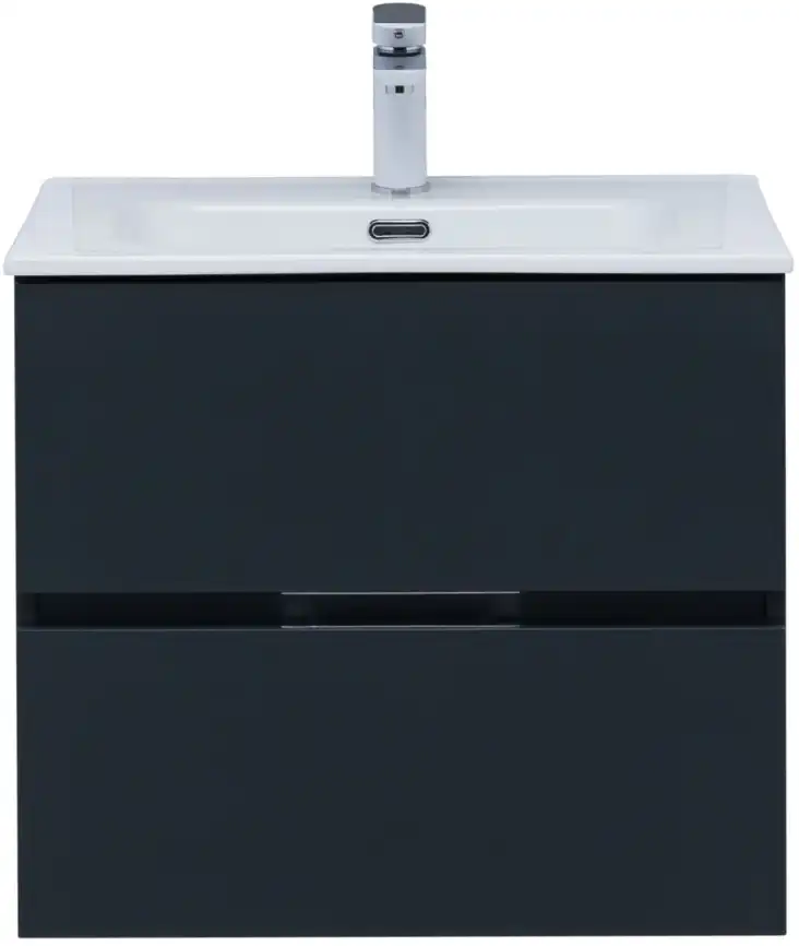 Тумба под раковину Aquanet Алвита New 60 2 ящика, антрацит 277511 фото 8