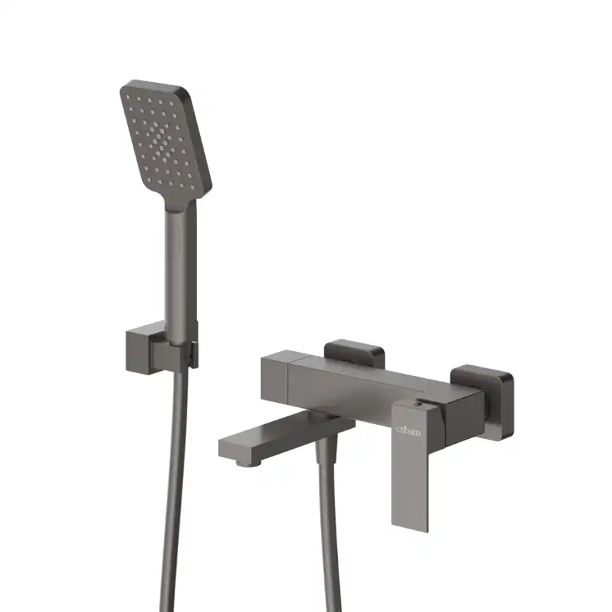 Смеситель для ванны и душа Cezares SLIDER-VD-GM, Оружейная сталь фото 1
