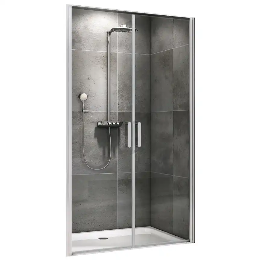 Душевая дверь Abber Sonnenstrand 100 см, AG04100C, профиль Хром, стекло Прозрачное фото 1