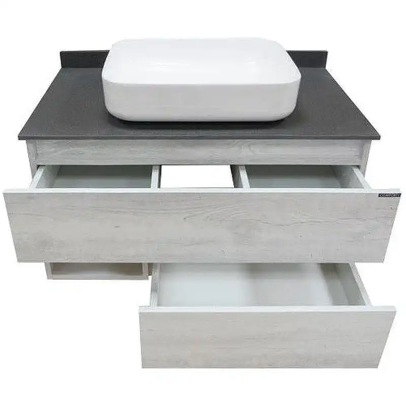 Тумба с умывальником Comforty Прага 90 Дуб белый, 00-00014424 фото 2