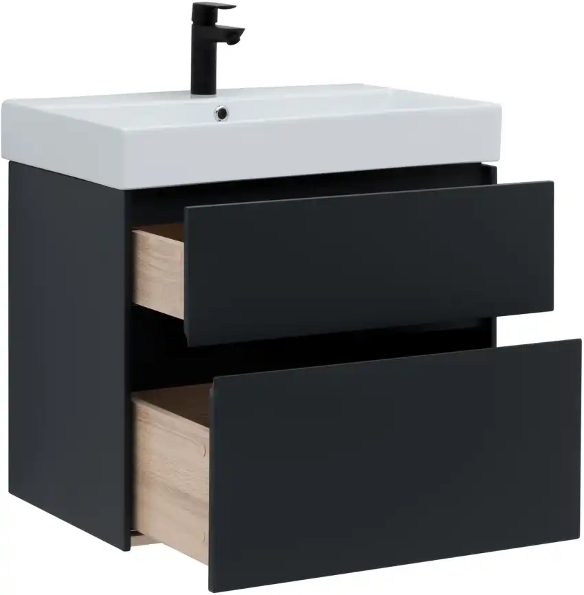 Тумба под раковину Aquanet Бруклин 70 антрацит матовый 310141 фото 7