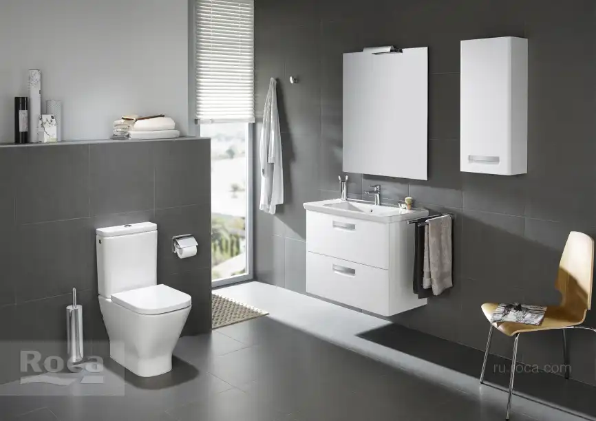 Тумбы под раковину Roca The Gap Original 60 ZRU9302879 подвесная, цвет, Белый глянец фото 2