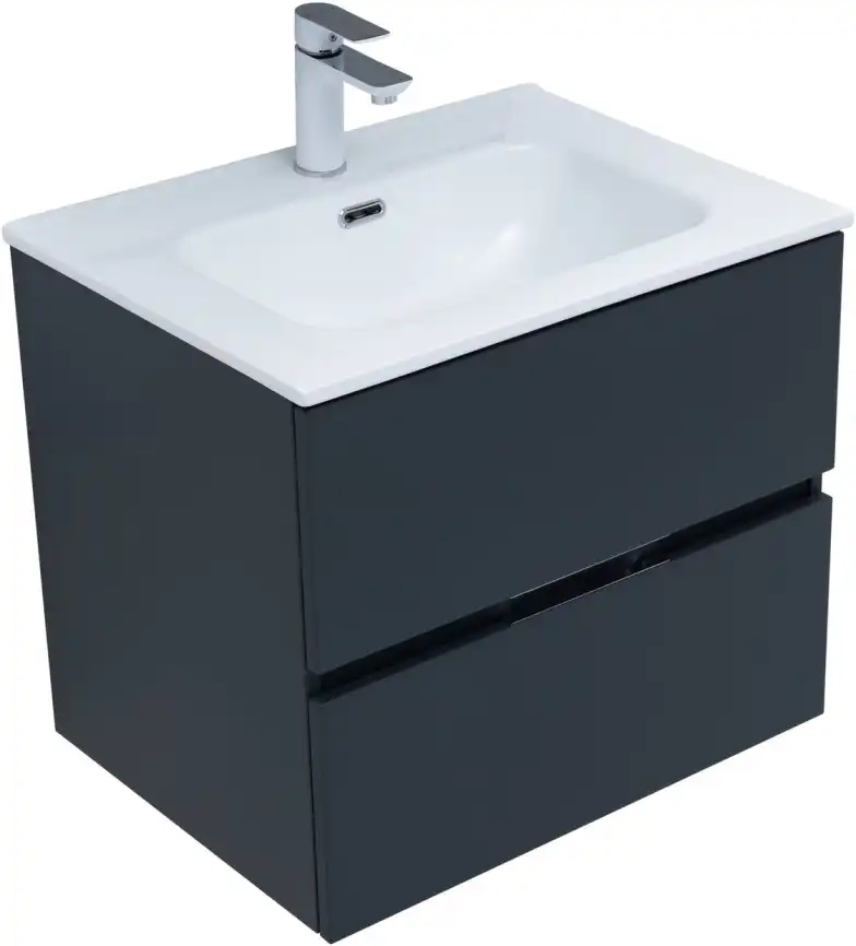 Тумба под раковину Aquanet Алвита New 60 2 ящика, антрацит 277511 фото 5