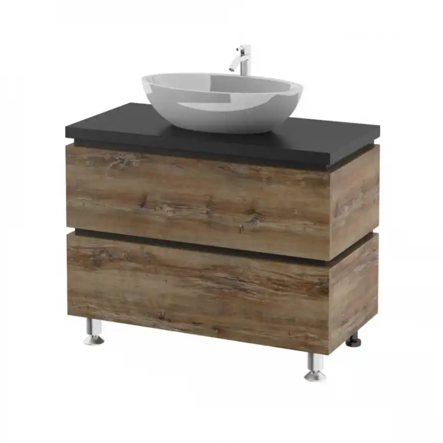 Тумба со столешницей AURA ТРИУМФ 90-2 напольная Славянский Дуб фото 2