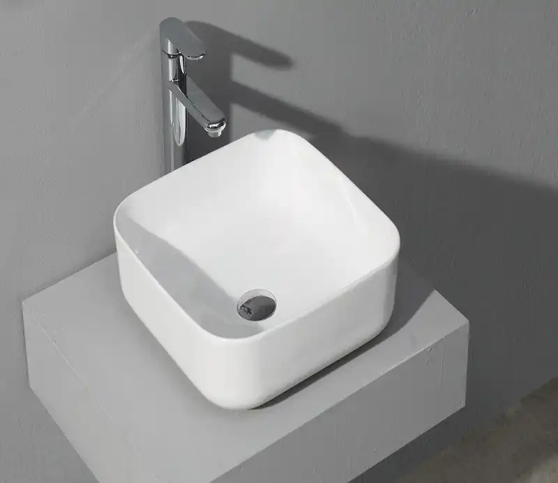 Раковина накладная CeramaLux 390х390х140 D1303, цвет Белый фото 5