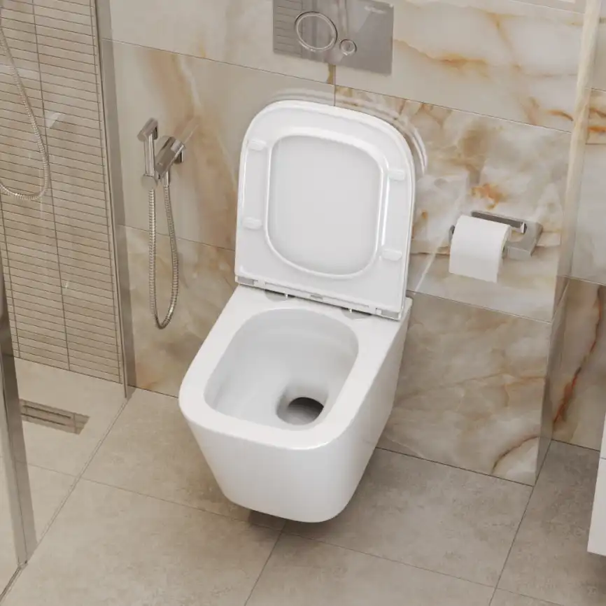 Подвесной унитаз BelBagno ARDENTE-R BB520CH-TOR/SC, безободковый, смыв торнадо с сиденьем микролифт, Белый фото 10