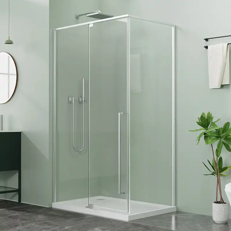 Душевой уголок Azario MALE SQR-90х90х195-CH-CL, прозрачное стекло 6 мм, профиль хром, AZ-J50-90-CH-CL фото 1