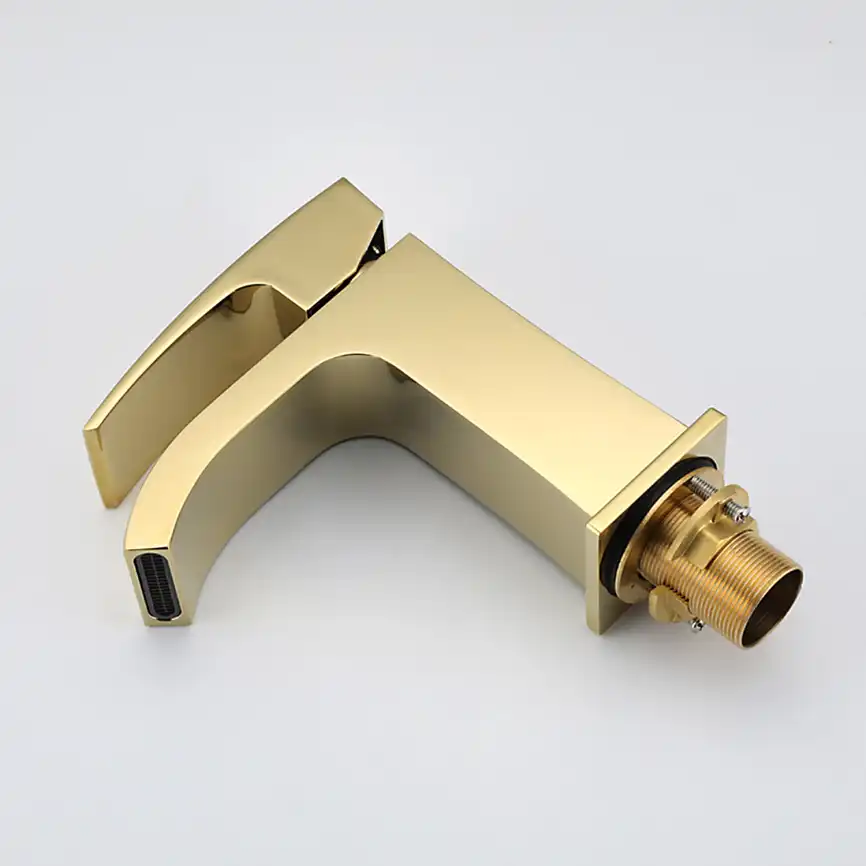 Смеситель для раковины Gappo G1007-3, Золото глянцевое фото 2