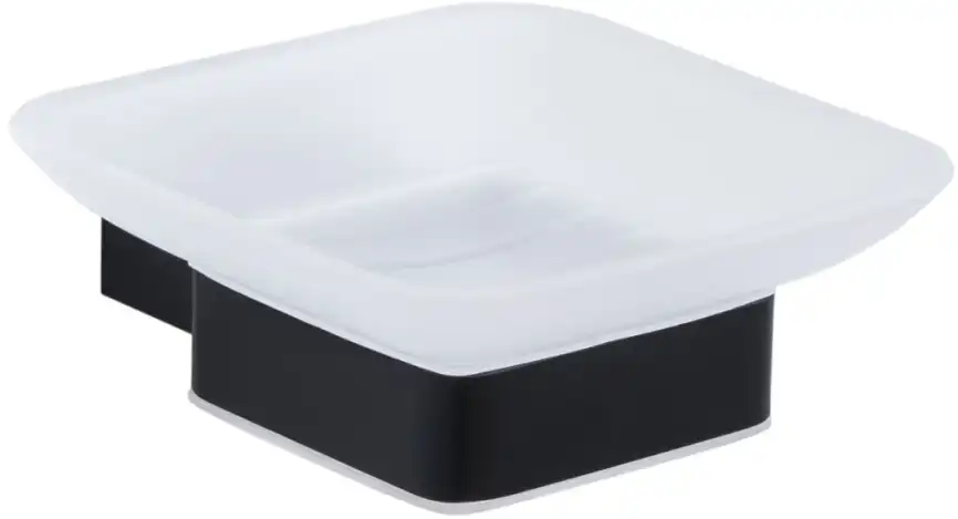 Мыльница для ванной Allen Brau Infinity 6.21004-31 белый/черный матовый фото 1