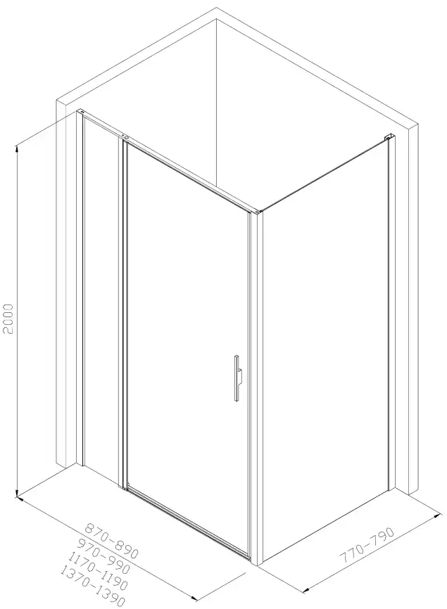 Душевой уголок Allen Brau Priority 140x80 3.31012.BBA + 3.31015.BBA черный браш фото 2