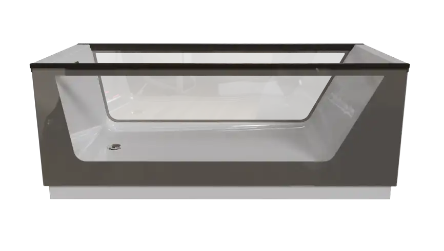 Акриловая ванна Aima Design NEO 170х77 2 стекла матовое серое фото 1