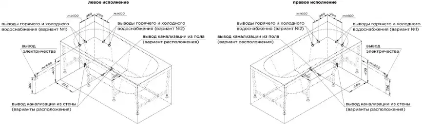 Акриловая ванна Radomir Вальс 180х80 (1-01-0-0-1-183), на каркасе, белая фото 9