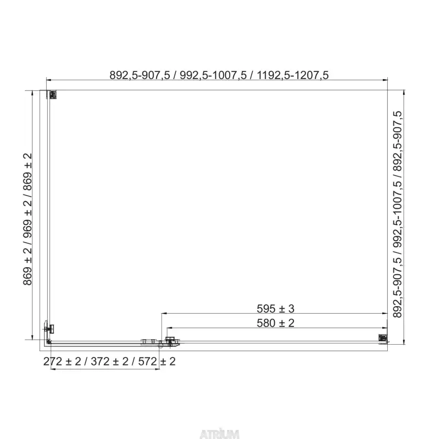 Душевой уголок Mirsant Next 120х90 профиль Черный стекло прозрачное фото 5