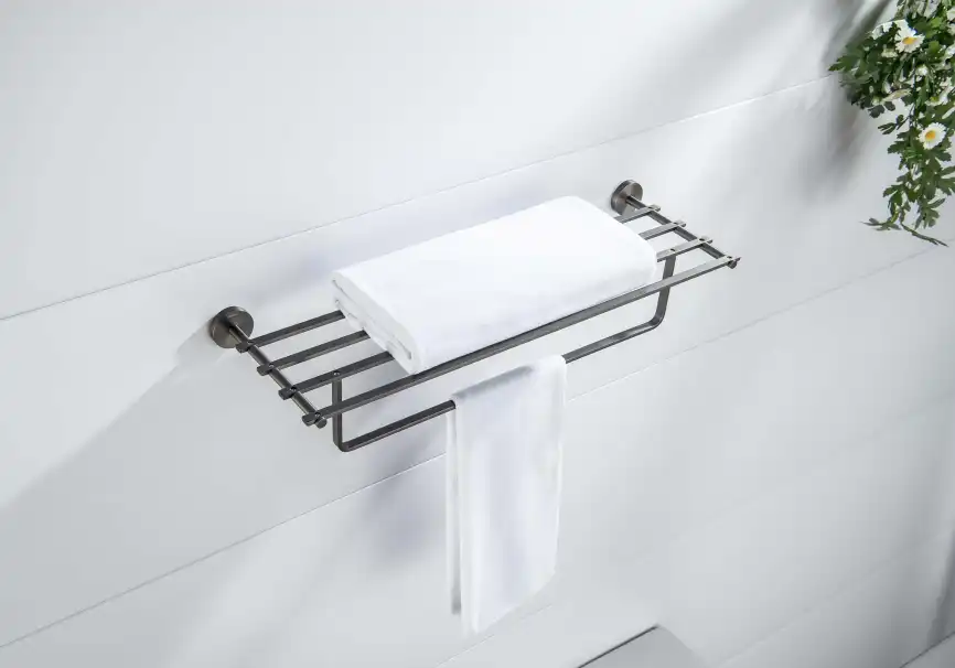 Полка для полотенец Aquatek Бетта AQ4615BGM, Оружейная сталь фото 4