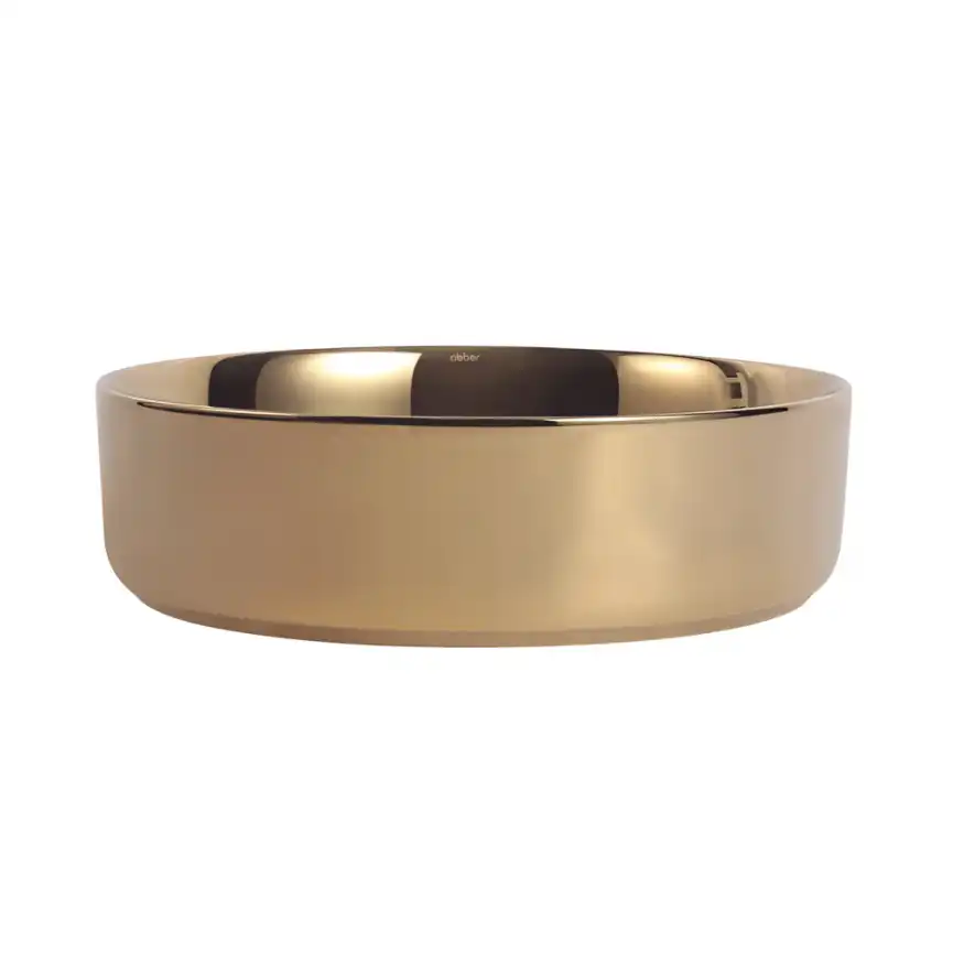 Раковина накладная ABBER BEQUEM 40х40х12 AC2109GG, круглая, золото фото 2