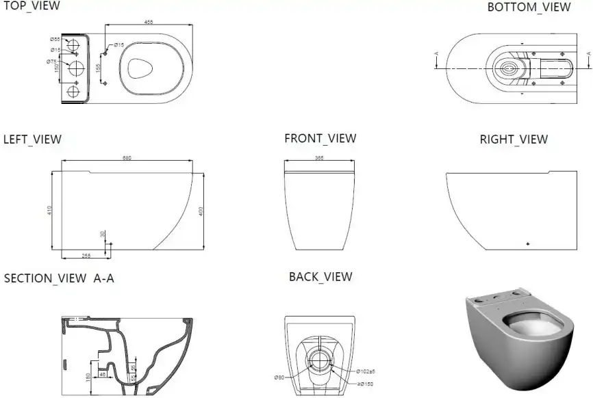 Напольный унитаз Allen Brau Priority Tornado 4.31006.20 безободковый, цвет белый глянец фото 2