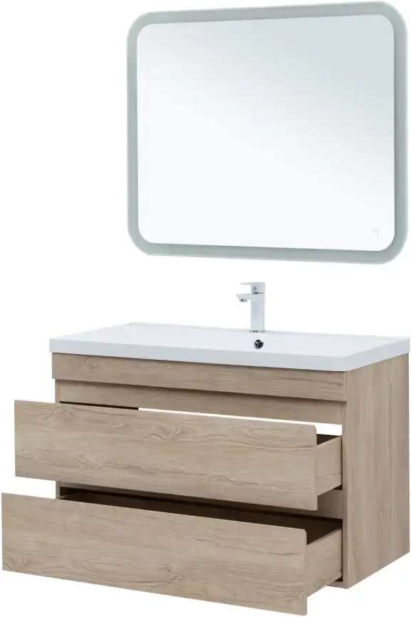 Тумба под раковину Aquanet Нота New 100 дуб светлый 334200 фото 9