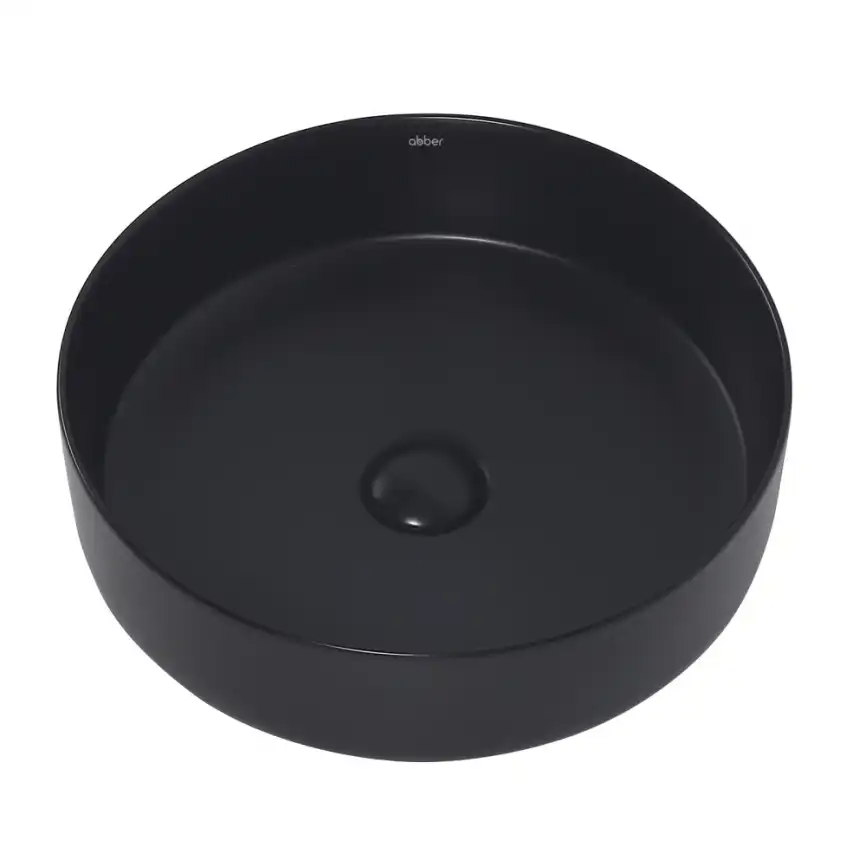 Раковина накладная ABBER BEQUEM 40х40х12 AC2109MB, круглая, черная матовая фото 3