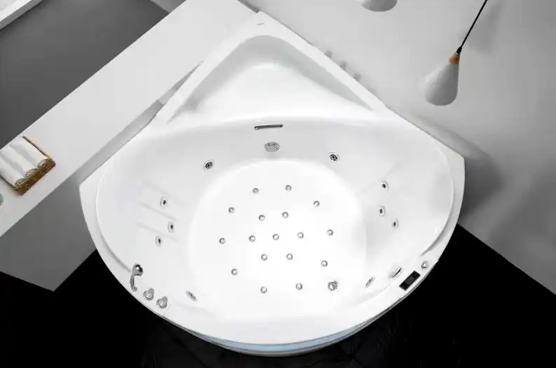 Акриловая ванна Gemy G9247 K 165х165 с гидромассажем, угловая фото 4