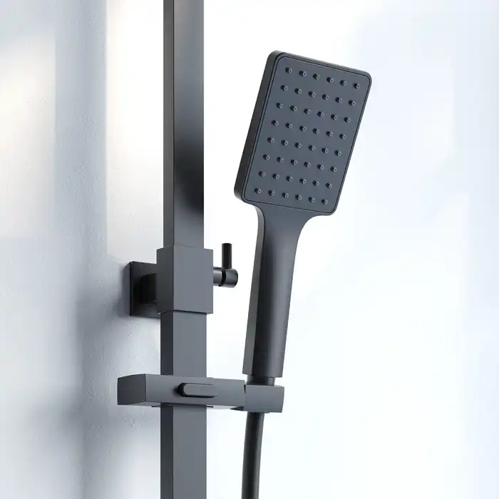 Душевая система IDDIS Bild BILBL1Fi06 для ванны с изливом цвет, Матовый черный фото 4