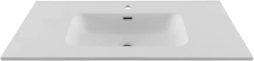 Раковина Aquanet Flat 100 330426 прямоугольная, Белая матовая фото 6