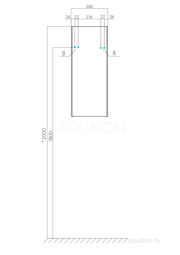 Шкаф навесной Aquaton Асти 35 1A262903AX2B0  цвет, белый глянец  / белый матовый фото 7