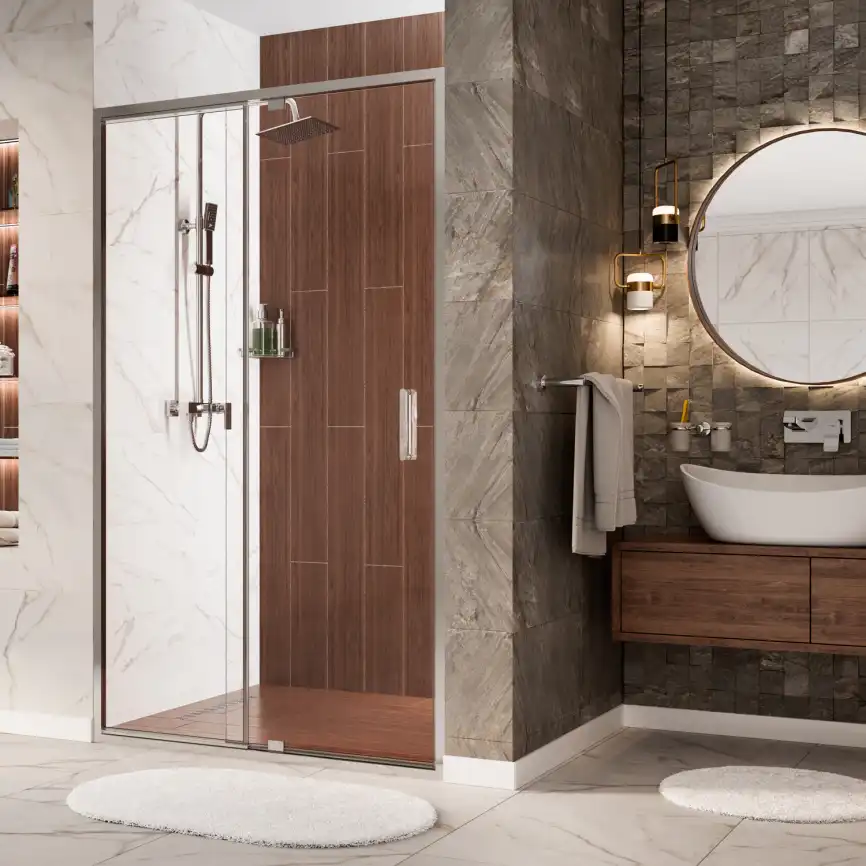 Душевая дверь WasserKRAFT Berkel 48P 110 см, 48P13, профиль Хром, стекло Прозрачное фото 2