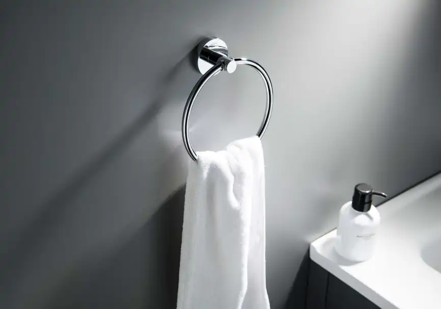 Держатель полотенец кольцо Aquatek Европа AQ4112CR, Хром фото 4