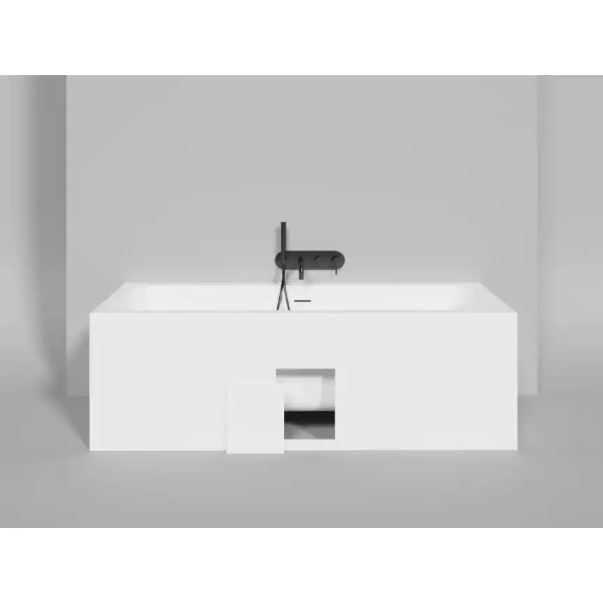 Ванна Salini ORLANDA AXIS KIT 180х80 103322M из материала S-Stone, Белая матовая фото 7