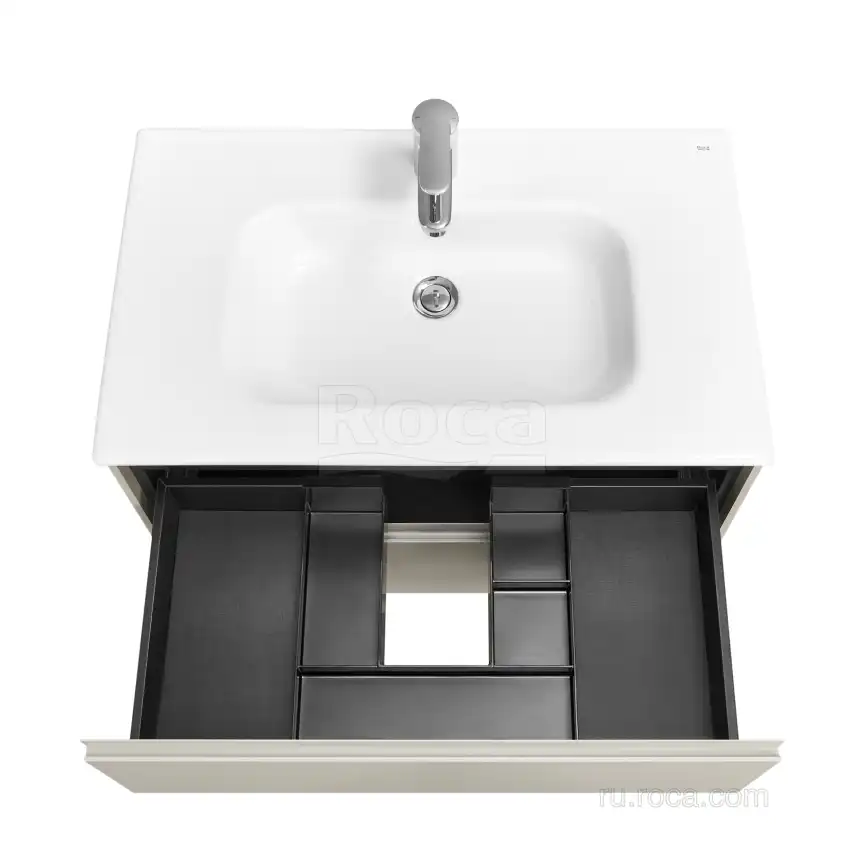 Тумбы под раковину Roca Ona 80 A857630510 подвесная, цвет, Бежево-серый матовый фото 9