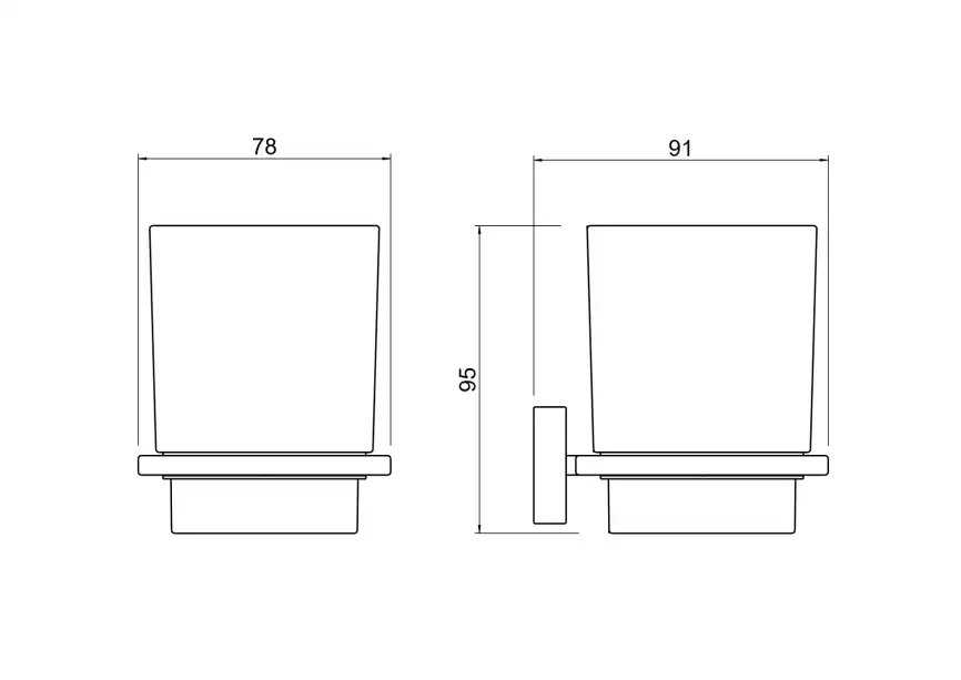 Стакан для ванной Aquatek Либра AQ4304MB, Черный матовый фото 2