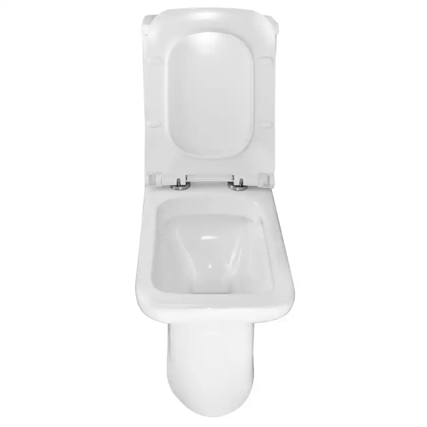 Унитаз напольный Azario Glory AZ-49 безободковый, с бачком и сидением микролифт, Белый глянцевый фото 5