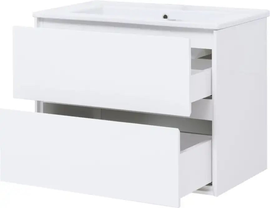 Тумба под раковину Aquanet Милан 85 белый глянец, подвесная, 339967 фото 5