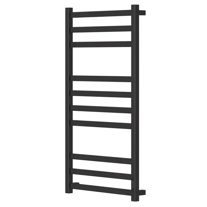 Полотенцесушитель электрический 50х100 Point Меркурий П10 PN83850B, диммер справа, Черный матовый фото 1