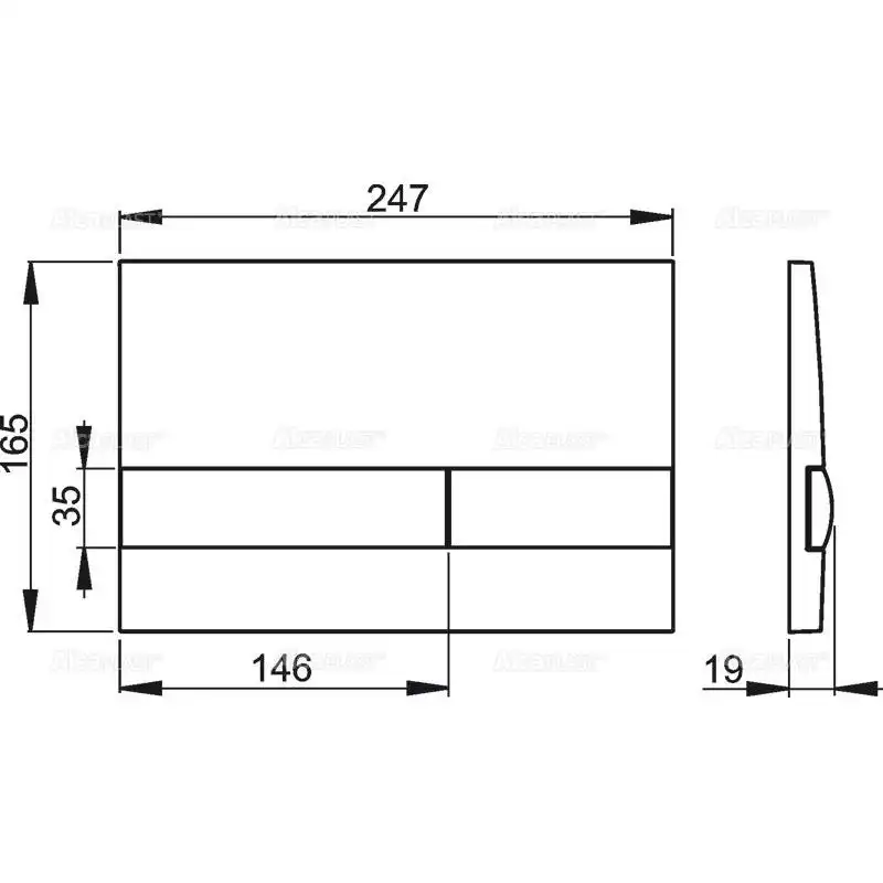 Кнопка смыва Alcaplast M1718 Черная фото 4