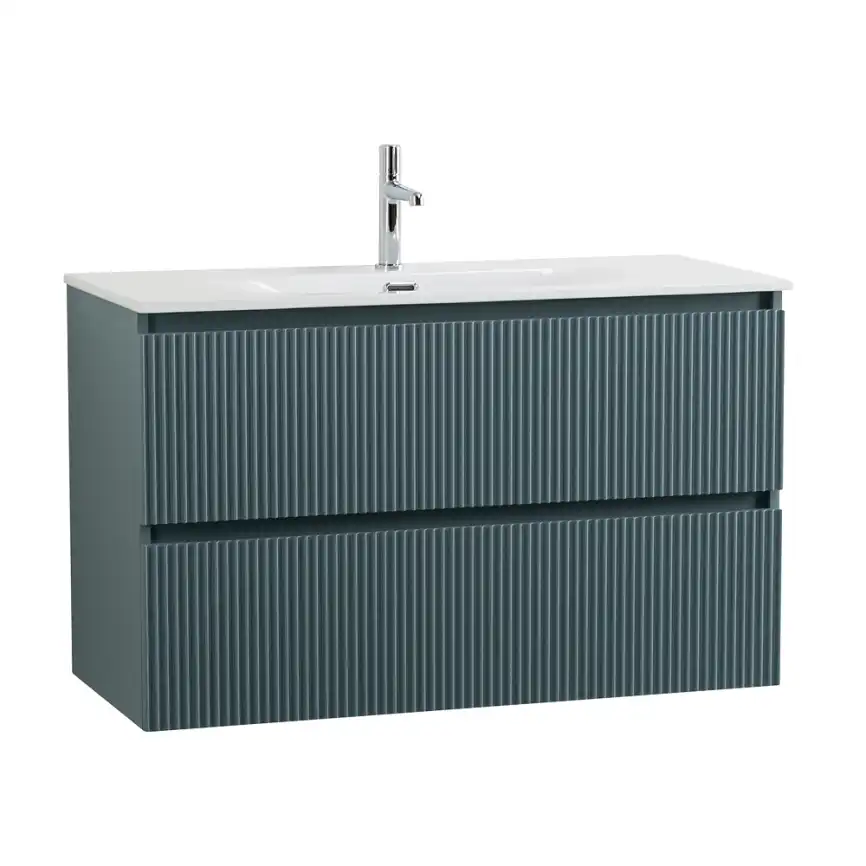 Тумба под раковину BelBagno UNO-MINI-1000-2C-SO-AO подвесная, Голубой Матовый фото 2