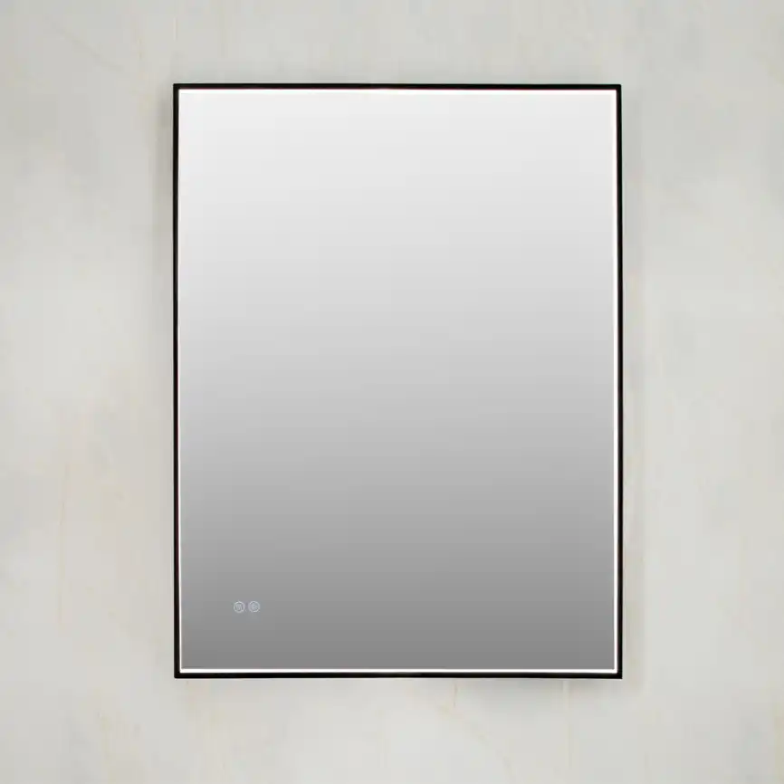 Зеркало с подсветкой AVS ZH 75x90 см, антипар, черное матовое фото 2